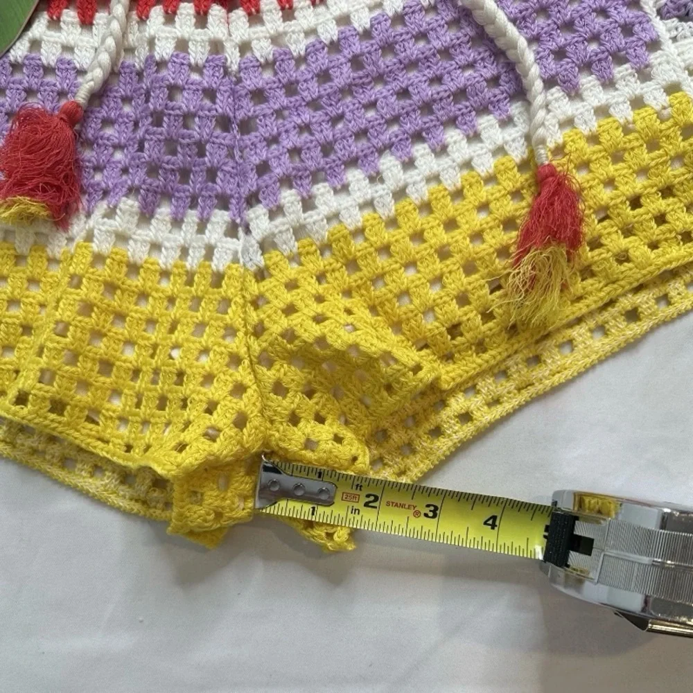 Designer Farm Rio Mixed Crochet Lined Shorts Size M in EUC/MSRP of $170! - Picture 6 of 8